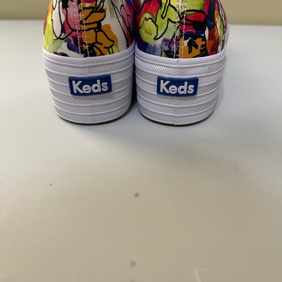 Keds Triple Up Watercolor Floral Print Sneakers Size 6.5 - Picture 5 of 5